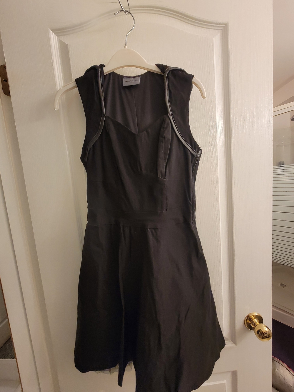 Sleeveless Black A-Line Dress with Hood Maleficent Hot Topic Dress